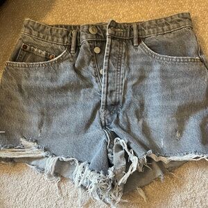 Zara denim gray shorts (Zara runs small in these shorts ) more like a 6